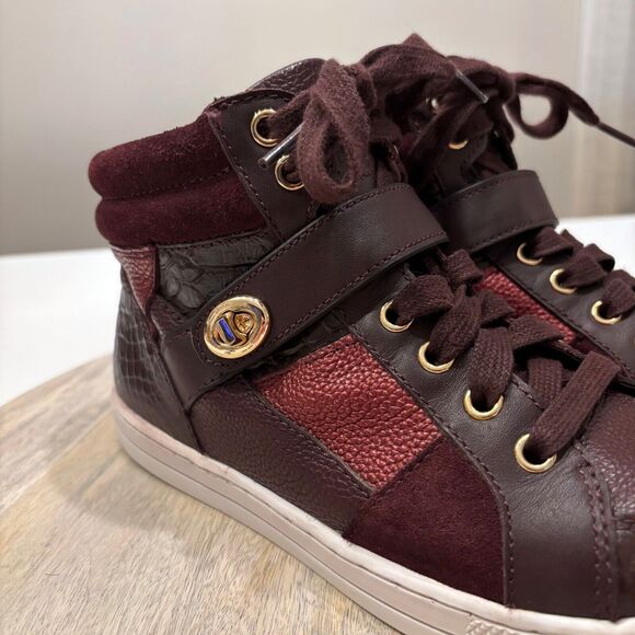 Coach | Shoes | Authentic Coach Maroon Suede Pembroke  Authentic‎ Coach Maroon Suede Pembroke Patchwork Sneakers Shoes US Size 7.5 B